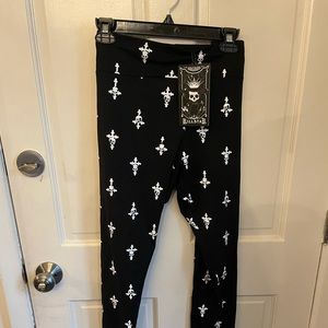 Killstar Vile Leggings Cross Skull Crucifix Gothic